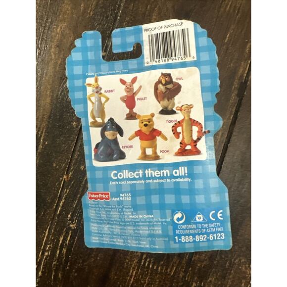 NEW Winnie the Pooh 4 Figure Set Pooh, Piglet, Tigger, Eeyore 2000 Fisher Price. - Picture 5 of 9